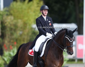 Carl-Lennart Korsch and Dias Desperados ST at the 2017 European Junior Riders Championships :: Photo © Astrid Appels