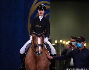 Theodora Livanos and Dono di Maggio at the 2021 CDI-W London International Horse Show :: Photo © Astrid Appels