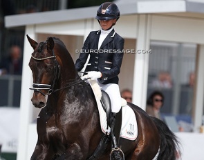 Marieke van der Putten and Keano at the 2021 World Young Horse Championships :: Photo © Astrid Appels