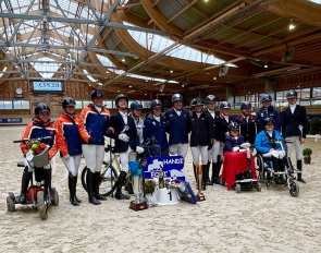 Prize giving ceremony on Sunday 3 April at 2022 CPEDI Deauville :: Photo © Astrid Ringot