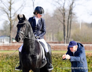 Corinda van den Bunt on Friesian Edon van Groot Altena at the first Dutch WCYH selection trial of 2022 :: Photo © Digishots