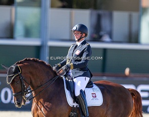 Żaneta Skowrońska Kozubik and Romantic P at the 2021 European Championships in Hagen :: Photo © Astrid Appels