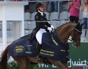 Cathrine Dufour and Bohemian win the 4* Grand Prix at the 2022 CDIO Aachen :: Photo © Astrid Appels