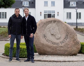 Andreas Helgstrand and Patrik Kittel at Helgstrand's yard in Vodskov, Denmark :: Photo © HD