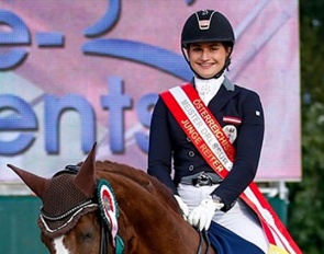Nicola Ahorner winning the 2019 Austrian Young Riders Championships on Rhapsodie :: Photo © Petra Kerschbaum