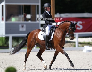 Roosa Salo on Sir Maximus Welshwarrior at the 2020 European Pony Championships in Hungary :: Photo © Astrid Appels