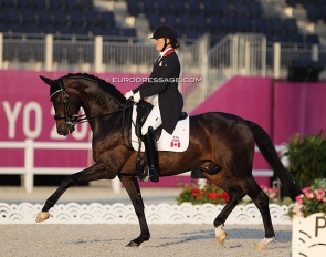 Lindsay Kellock and Sebastien at the 2021 Olympic Games in Tokyo :: Photo © Astrid Appels