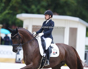 Beata Stremler and For Magic at the 2021 World Young Horse Championships in Verden :: Photo © Astrid Appels