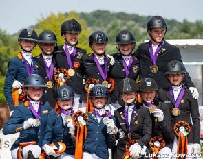 The team medallists at the 2022 European Children Championships in Pilisjazfalu, Hungary :: Photos © Lukasz Kowalski