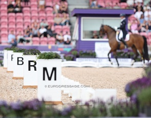 The arena at the 2022 World Championships Dressage for Senior Grand Prix Riders. Scores achieved at World and continental Championships, Olympics and World Cup Finals generate "bonus points" for the FEI World ranking :: Photo © Astrid Appels