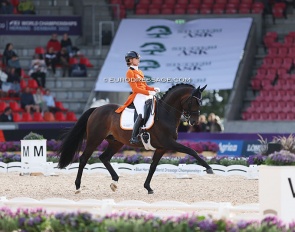 Dinja van Liere and Hermes at the 2022 World Championships Dressage in Herning :: Photo © Astrid Appels
