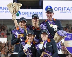 The Dutch team wins gold at the 2022 World Para Dressage Championships :: Photo © FEI