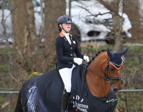 Sanne Buijs and Happy Feet at the 2018 CDI Nieuw en St. Joosland :: Photo © Astrid Appels