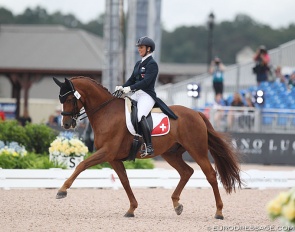Antonella Jouannou and Dandy de la Roche at the 2018 World Equestrian Games :: Photo © Astrid Appels