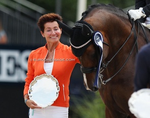 Kristin G Andresen and Hesselhoj Donkey Boy at the 2019 World Young Horse Championships :: Photo © Astrid Appels