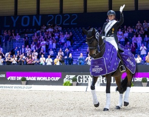 Reigning Olympic, European and World Cup champions Jessica von Bredow-Werndl and TSF Dalera BB claimed victory at the second leg of the FEI Dressage World Cup™ 2022/2023 Western European League in Lyon :: Photo © Digishots