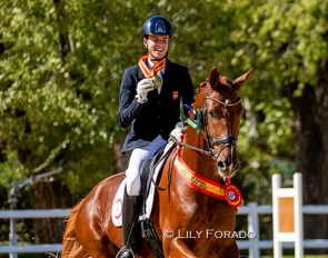 Sergio Moron wins the 4-year old division on the Danish bred Sick-Sack at the 2022 Spanish Young Horse Championships :: Photo © Astrid Appels