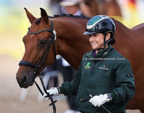 Abigail Lyle and Giraldo at the 2022 World Championships Dressage :: Photo © Astrid Appels