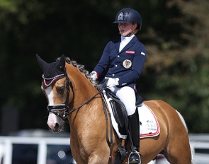 Florentina Jöbstl and Colourfull Cannonball at the 2020 European Pony Championships :: Photo © Astrid Appels