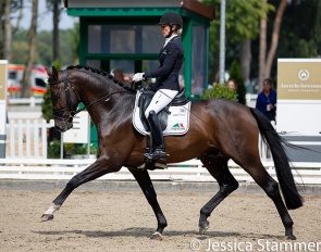 Isabel Freese and Vivaldon at the 2021 Bundeschampionate in Warendorf :: Photo © Jessica Stammer