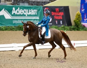 Jennifer Truett and Absolute Dream win the Inter I Open Championship at the 2022 US Dressage Finals :: Photo © Sue Stickle