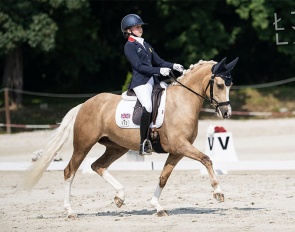 Ruby Hughes and Hilkens Showgirl at the 2021 European Pony Championships :: Photo © Lukasz Kowalski