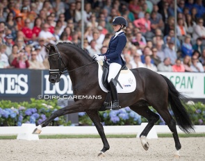 Marieke van der Putten and Four Legends KS at the 2016 World Championships for young dressage horses :: Photo © Dirk Caremans