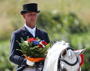 Sascha Schulz on Dragao at the 2018 CDI Leudelange :: Photo © Astrid Appels