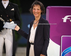 French 5* judge Isabelle Judet at the 2018 World Cup Finals in Paris :: Photo © Astrid Appels