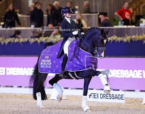 Marieke van der Putten and Torveslettens Titanium win the Grand Prix at the 2022 CDI-W Mechelen :: Photo © Astrid Appels