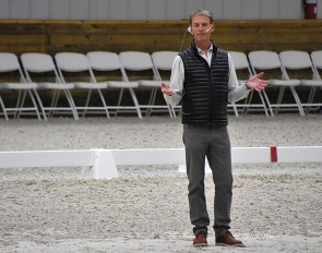 Carl Hester at the "Through the Levels" Masterclass in Ocala, FL, on 3 December 2022