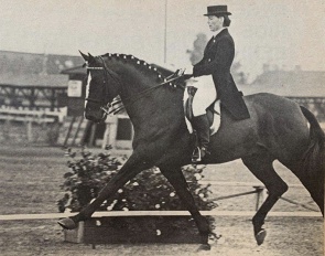 Inger Hedegaard and Velten Sohn at the 1977 Danish Dressage Championships :: Photo © Ib Nicolajsen