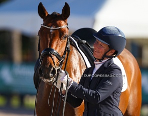 Sabine Schut-Kery with Mr Spielberg at the 2022 CDN Wellington :: Photo © Astrid Appels