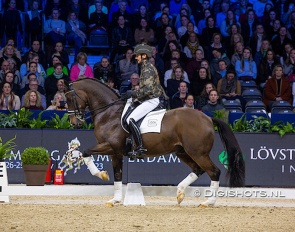 Edward Gal and Gladiator at the 2023 CDI-W Amsterdam "Top of Dressage" exhibition show :: Photo © Digishots