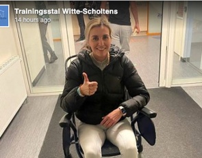 Emmelie Scholtens had her knee checked in the hospital as a pre-caution. 