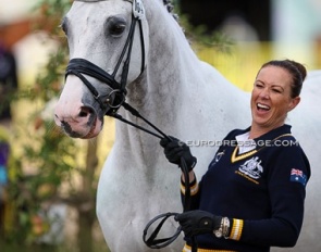 Lyndal Oatley with Eros at the 2022 World Championships in Herning :: Photo © Astrid Appels