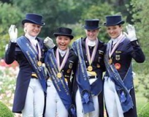 The German team won gold at the 2010 European Junior/Young Riders Championships in Kronberg :: Photo © Barbara Schnell