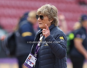 Australian dressage chef d'equipe Deb MacNicol at the 2022 World Championships Dressage in Herning :: Photo © Astrid Appels