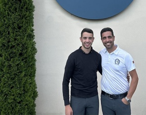 Tiago Andre Ferreira and Roberto Brasil have started their own dressage training business at Equiminho in Barcelos, Portugal
