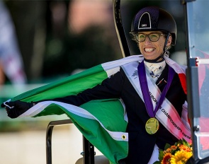 Kur gold for Sara Morganti in Grade I at the 2023 European Para Dressage Championships :: Photo © Digishots