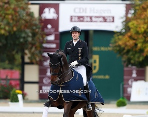 Frederic Wandres and Quizmaster win the small tour at the 2023 CDI Hagen - The Autumn Edition :: Photos © Astrid Appels - no reproduction allowed