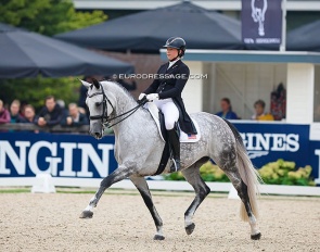 Hope Beerling and Vianne at the 2023 World Young Horse Championships :: Photo © Astrid Appels