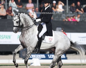 Anders Sjobeck Hoeck and Highfive Fuglsang at the 2022 World Young Horse Championships :: Photo © Astrid Appels