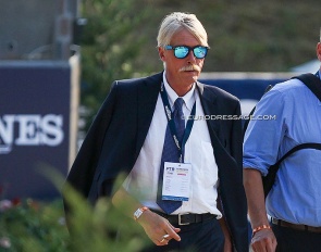 Austrian judge Thomas Lang, here at the 2018 European Junior/Young Riders Championships in Fontainebleau :: Photo © Astrid Appels