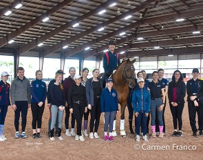 The group of young eager souls learning at the 2024 Robert Dover Horsemastership Clinic :: Photos © Carmen Franco