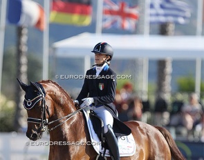 Martina Lippi and Rubin's Rockstar at the 2021 European Young Riders Championships in Oliva Nova :: Photo © Astrid Appels