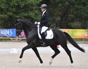 Jessica Michel and My Toto VDT at the 2021 French Young Horse Championships :: Photo © Les Garennes