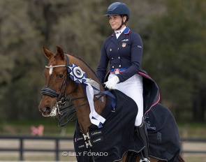 Anna Marek and Fayvel win the Grand Prix for Special at the 2024 CDI Ocala :: Photo © Lily Forado