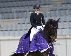 Alix von Borries and Feingefühl win the team and individual junior test at the 2024 CDI Aachen Festival 4 Dressage :: Photo © Astrid Appels