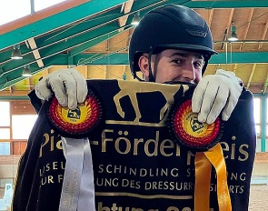 Moritz Treffinger wins the 2024 Piaff Forderpreis selection trial and also places second